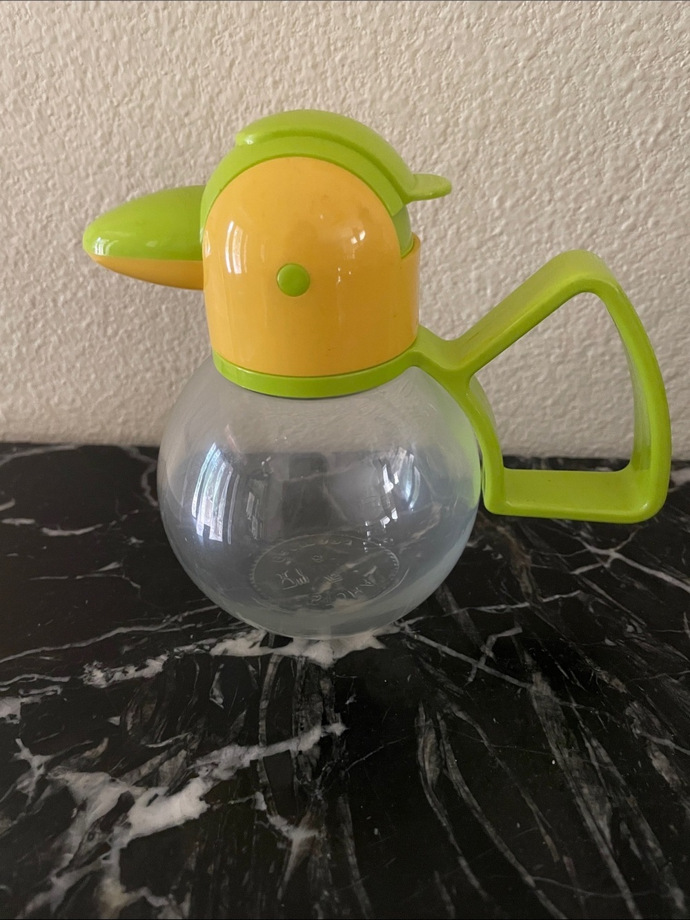 Small Duck-Style Pourer Creamer Pitcher in Yellow and Lime Green
